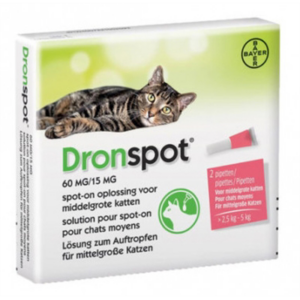 Bayer dronspot kat spot on M 2,5-5 kg 2 pip