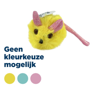 Fofos pluche muis met glitterstaart 14,5x6x6 cm