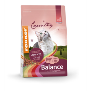 Fokker kat country balance vlees & vis 10 kg