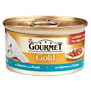 Gourmet gold fijne hapjes zalm / kip 24x85 gr