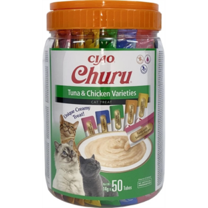 Inaba churu multipack tuna & chicken varieties 50x14 gr