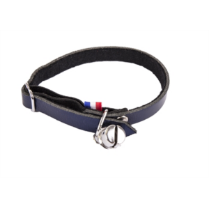 Martin halsband kat dakota leer blauw 30x1 cm