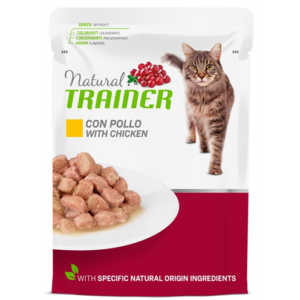 Natural trainer cat adult chicken pouch 12x85 gr