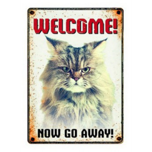 Plenty gifts waakbord blik grumpy cat 15x21 cm