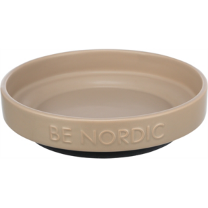 Trixie be nordic voerbak kat keramiek / rubber taupe 16 cm