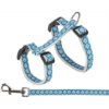 Trixie kattentuig met riem grijs / blauw 27-45 cm/13 mm 120 cm