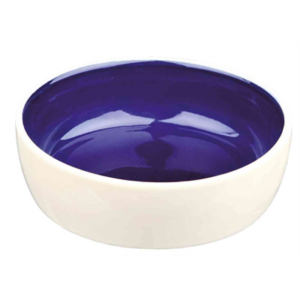 Trixie voerbak kat keramiek creme / blauw 13 cm 300 ml