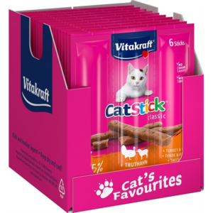 Vitakraft cat-stick mini kalkoen met lam 20x3 st