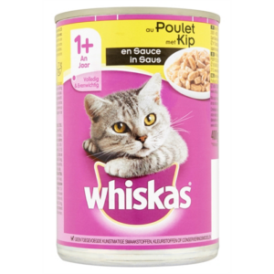 Whiskas blik adult brokjes in saus kip 12x400 gr