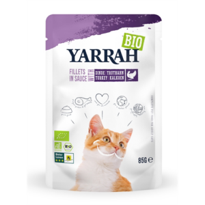 Yarrah cat biologische filets met kalkoen in saus 14x85 gr