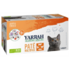 Yarrah organic multipack pate zalm / rund / kalkoen / kip graanvrij 8x100 gr