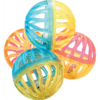 Zolux kattenspeelgoed bal twist met bel assorti 4 cm 4 st