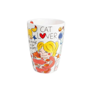 Blond amsterdam mok cat lover xl 0,5 ltr 9x9x13,5 cm