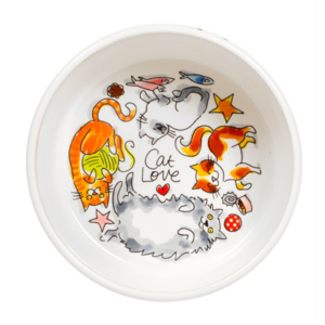 Blond amsterdam voerbak cat love 15,5x15,5x7 cm