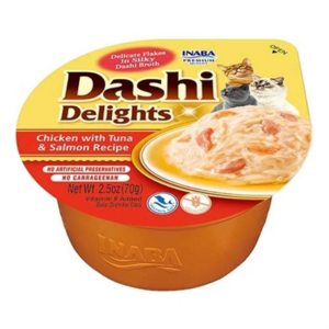 Inaba dashi delights chicken with tuna & salmon recipe 70 gr