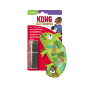 Kong kameleon met catnip hervulbaar 6,5x11,5x2,5 cm