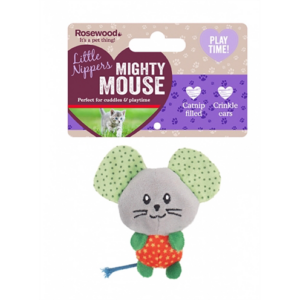 Rosewood little nippers mighty muis met catnip 10,5x10x3,5cm