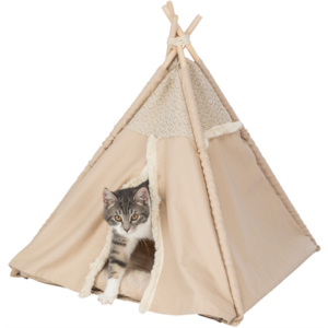 Trixie kattenmand tipi boho beige 55x55x65 cm