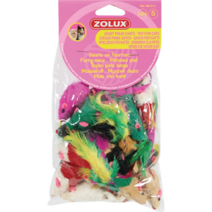 Zolux kattenspeelgoed bontmuisjes assorti 24 st