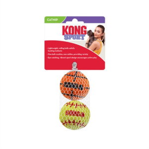 Kong cat sport balls met catnip assorti 4,5x5x5 cm