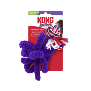 Kong kat active rope rood / paars 16x10x7,5 cm