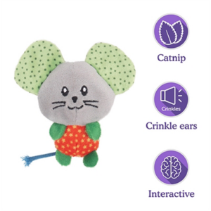 Rosewood little nippers mighty muis met catnip 10,5x10x3,5cm