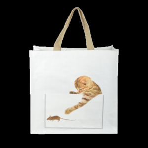 Shoppingbag kiekeboe kat assorti 40x14x40 cm