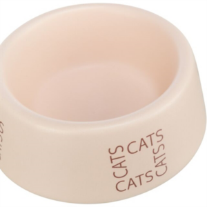 Trixie voerbak / drinkbak kat cats keramiek roze 150 ml 12 cm