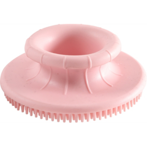 Zolux anah borstel rond rubber roze 7,5x7,5x3 cm