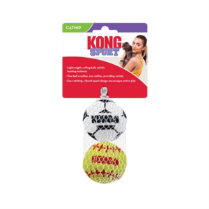 Kong cat sport balls met catnip assorti 4,5x5x5 cm