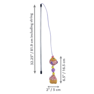 Kong kattenhengel scrattles vis assorti 47x6x5 cm