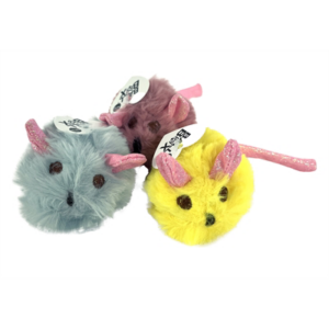 Fofos pluche muis met glitterstaart 14,5x6x6 cm