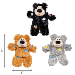 Kong cat softies patchwork bear assorti 7,5x5x12,5 cm