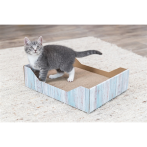 Trixie krabmand karton catnip turquoise 45x33x12 cm