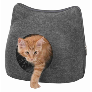 Trixie relax iglo kat vilt grijs 38x37x35 cm